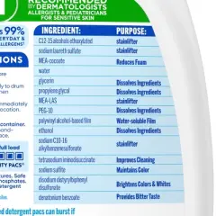 All Mighty Pacs Free Clear Laundry Detergent Pacs - 60ct/24.7oz