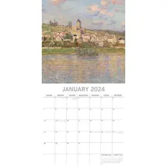 The Gifted Stationery 2024 Square Wall Calendar, Monet, 16-Month Arts & Antiques Theme with 180 Reminder Stickers (12x12 In)