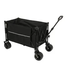 YONWAY Heavy-Duty All-Terrain Folding Utility Wagon Cart with Large Beach Wheels, Adjustable Handle,480lbs Capacity,for Camping, Beach