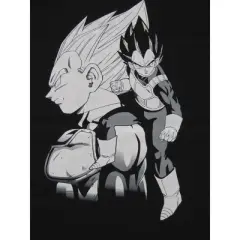 Dragon Ball Z Vegeta Black And White Character Art Men's Black T-shirt