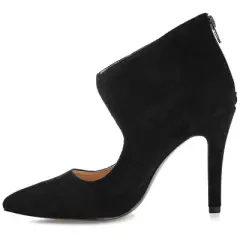 Journee Collection Womens Junniper Back Heel Zip High Stiletto Pointed Toe Pumps