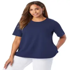 Jessica London Women&rsquo;s Plus Size Crepe Button Shoulder Top