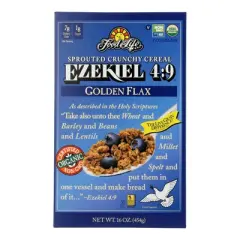 Food For Life Ezekiel 4:9 Golden Flax Sprouted Crunchy Cereal - Case of 6/16 oz