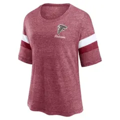 NFL Atlanta Falcons Women's Blitz Marled Left Chest Short Sleeve T-Shirt