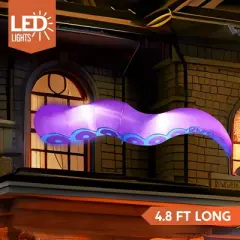 Joyfy 5 FT Halloween Inflatables Outdoor Decorations, Window Decor Inflatable Octopus Tentacle with Built-in LED for Halloween Yard Outdoor Decoration