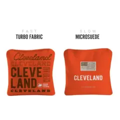 Gameday Cleveland Football Synergy Pro Orange Cornhole Bags (Set of 4)