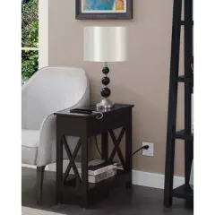 Oxford Flip Top End Table with Charging Station - Breighton Home