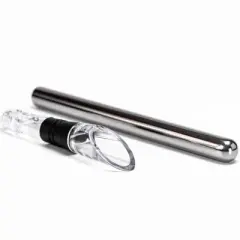 Cork Genius Wine Chiller and Aerator- Stainless-Steel Chill Rod for Quick, Ice-Free Wine Chilling  Acrylic Non-Drip Pour Spout