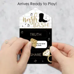 Big Dot of Happiness Nash Bash - Nashville Bachelorette Party Game Pickle Cards - Truth, Dare, Share Pull Tabs - Set of 12