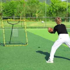 VEVOR Baseball And Softball Rebounder Net, 4 x 4.5 Feet PitchBack Baseball Nest for Pitching and Fielding Training, Pitch Return Trainer Rebound Net