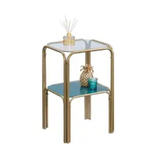 Coral Cape End Table Satin Gold - Sauder