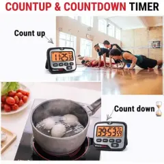 ThermoPro TM01W Kitchen Timer with Count Up and Countdown Timers for Cooking, Classroom, Exercise with LCD Screen Touch  Backlight