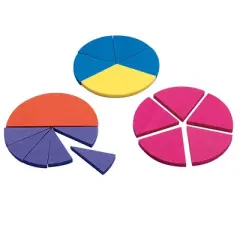Didax Easyshapes Foam Fraction Circles, 51 Pieces
