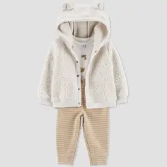 Carter's Just One You&reg;️ Baby Boys' Forest Sherpa Jacket & Bottom Set - Brown
