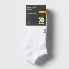 Women's Extended Size Cushioned 6+1 Bonus Pack No Show Athletic Socks - All in Motion&trade; White