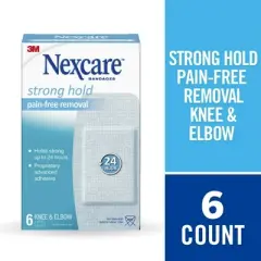 Nexcare Knee & Elbow Sensitive Skin Bandages 2" x 4", 6 Count