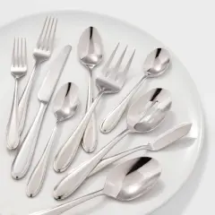 65pc Luxor 18/10 Stainless Steel Flatware Set - Threshold Signature&trade;