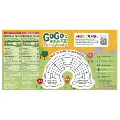 GoGo squeeZ Fruit & veggieZ Applesauce and Puree Variety Pack, Pedal Peach and Speedy Strawberry - 3.2oz/12ct