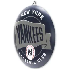 MLB New York Yankees Metal Button Wall Art: Sports Vertical Wall Sign Panel
