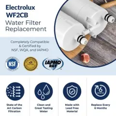 PURELINE Replacement for WF2CB Frigidaire PureSource2 Refrigerator Water Filter NGFC 2000, FC-100, Kenmore 46-9916, EWF2CBPA Filters (3 Pack)
