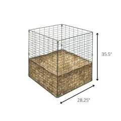 Gardeners Supply Company Single Bin Wire Composter | Heavy Duty Metal Outdoor Compost Pile Bin with Open Frame Design for Good Aeration | Best for