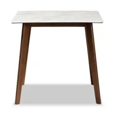 Kaylee Wood Dining Table White/Brown - Baxton Studio