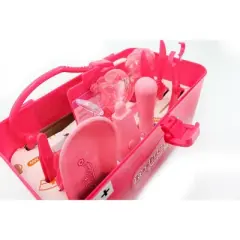 Link Worldwide Ready! Set! Play! Doctor Nurse Medical Kit Playset, Doctor Pretend Play Toy For Girls (Pink)