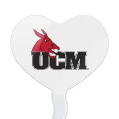 University of Central Missouri Primary Logo Heart Love Cupcake Picks Toppers Decoration Set of 6