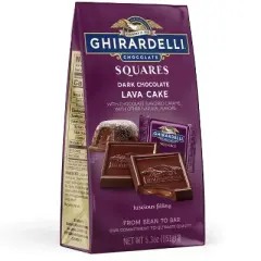 Ghirardelli Dark Chocolate Candy SQUARES with Lava Cake Filling - 5.3oz
