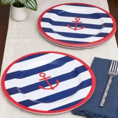 The Lakeside Collection Lake Melamine Dinnerware - Set of 4 Dinner Plates
