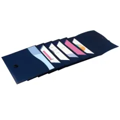 Avery Slide & View Expanding File Folder, 6 Pockets, Letter Size, 1 Navy Folder (73545)