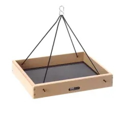 Birds Choice Hanging Platform Novelty Bird Feeder 3" Taupe: Weather-Resistant, UV-Protected, Easy-Clean Design