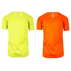 Galaxy By Harvic  High Visibility Short  Sleeve Moisture-Wicking Quick Dry Performance Crew Neck Tee  -2 Pack