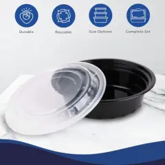 Meal Prep Containers + Lids, Food container bowl - BPA-Free, Stackable, Freezer & Dishwasher Safe, Reusable Food Storage for Lunch & Portion Control