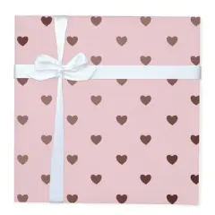 8x2.5' Foil Hearts Gift Wrapping Paper Pink - Spritz&trade;