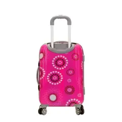 Rockland Vision Polycarbonate Hardside Carry On Spinner Suitcase - Pink Pearl