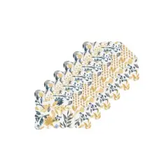 C&F Home Natural Home Cotton Quilted Rectangular Reversible Placemats Set of 6, 13" x 19"