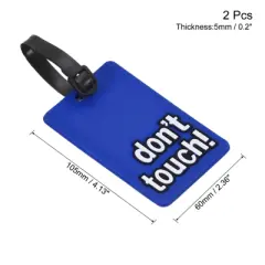 Unique Bargains PVC Adjustable Strap Backpack Travel ID Luggage Tag 2 Pcs
