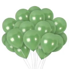Treasures Gifted Pearlescent Sage Green Balloons - 12 Inch Latex Balloons - 72 Pack