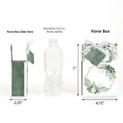 Big Dot of Happiness Boho Botanical - Greenery Party Favor Boxes - Set of 12