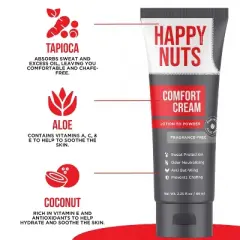 Happy Nuts Comfort Cream Deodorant - Unscented - 2.25 fl oz