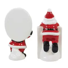 Ganz 4.0 Inch Holiday Santa Salt & Pepper Shaker Set Christmas , Ho Ho Holiday Jolly (2PC)