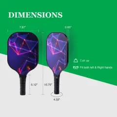 Energy Carbon Fiber Pickleball Paddle Set &ndash; USAPA Approved for Speed & Agility | Normal Carbon Fiber Surface