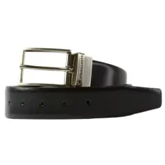 Alpine Swiss Mens Belt Reversible Black Brown Leather Dress Belt Imported from Spain
