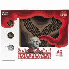 Professor Puzzle USA, Inc. George Washington&rsquo;s Coin Challenges 3D Brain Teaser Puzzle