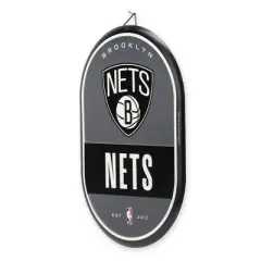 NBA Brooklyn Nets Embossed Metal Pill Wall Sign