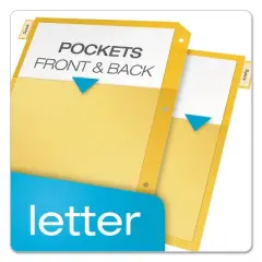 Cardinal Poly Ring Binder Pockets 11 x 8 1/2 Letter Assorted Colors 5/Pack 84009