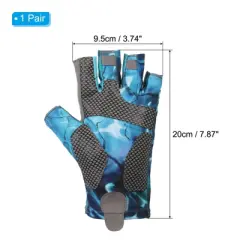 Unique Bargains Sun Protection Non-Slip Breathable Elastic Fishing Gloves 1Pair