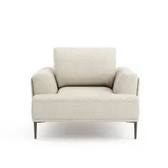 HOMES: Inside + Out Tubera Arm Chair Chenille T Seat Cushion Recliner with Extendable Back