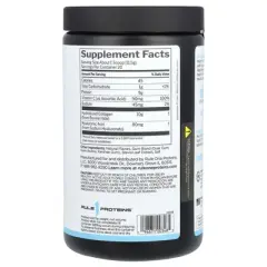 Rule One Proteins Collagen Peptides + Vitamin C and Hyaluronic Acid, Vanilla Creme, 8.11 oz (230 g)